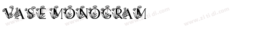 vase monogram字体转换